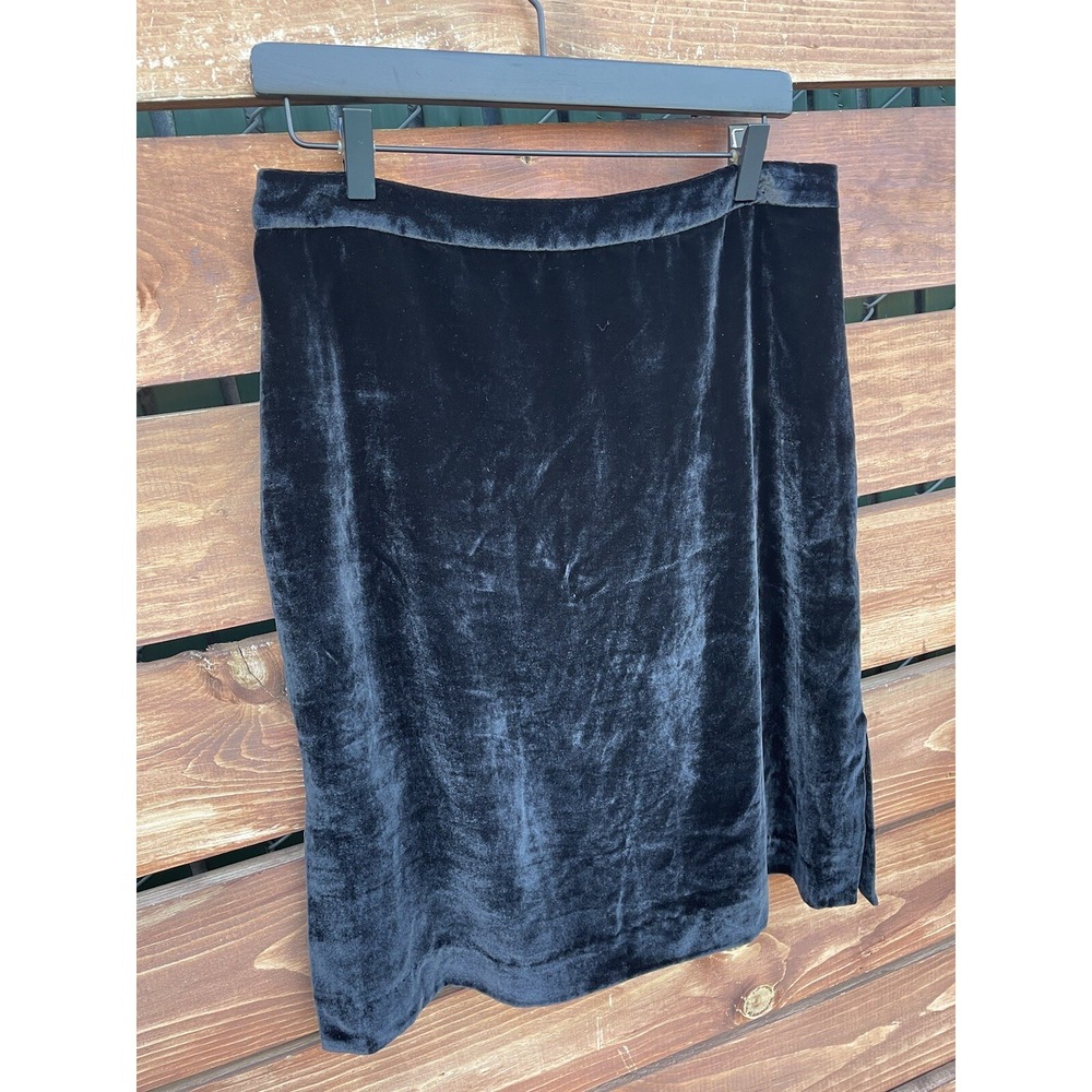 Madewell Black Holiday Velour Skirt Size 8